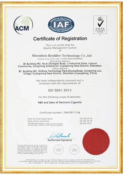 Certifications